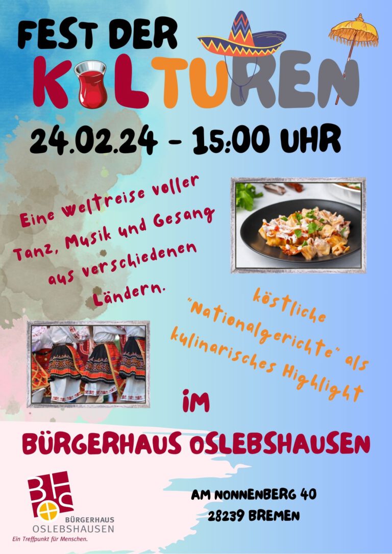 Der Flyer des Bürgerhaus Oslebeshausen zum "Fest der Kuturen".