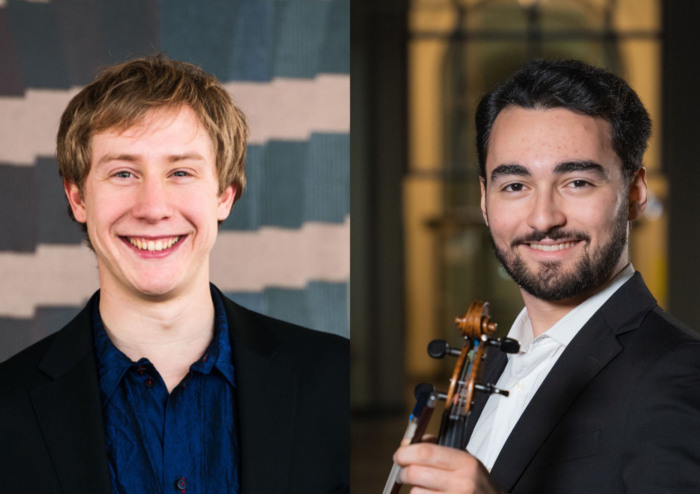 Das sind die Portraitfotos von den Musikern Leander Kippenberg und Silvatore Di Lorenzo