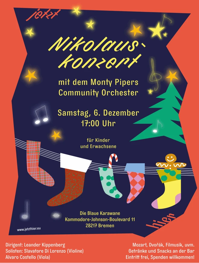 Einladungsplakat für das Nikolauskonzert