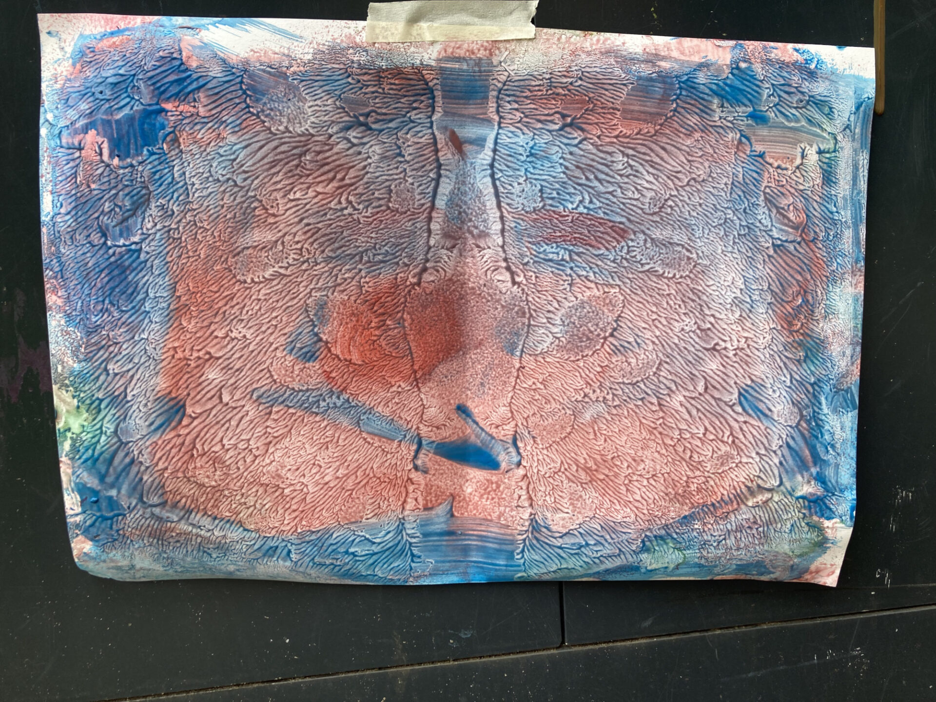 Dies ist eine abstrakte Gouache-Malerei