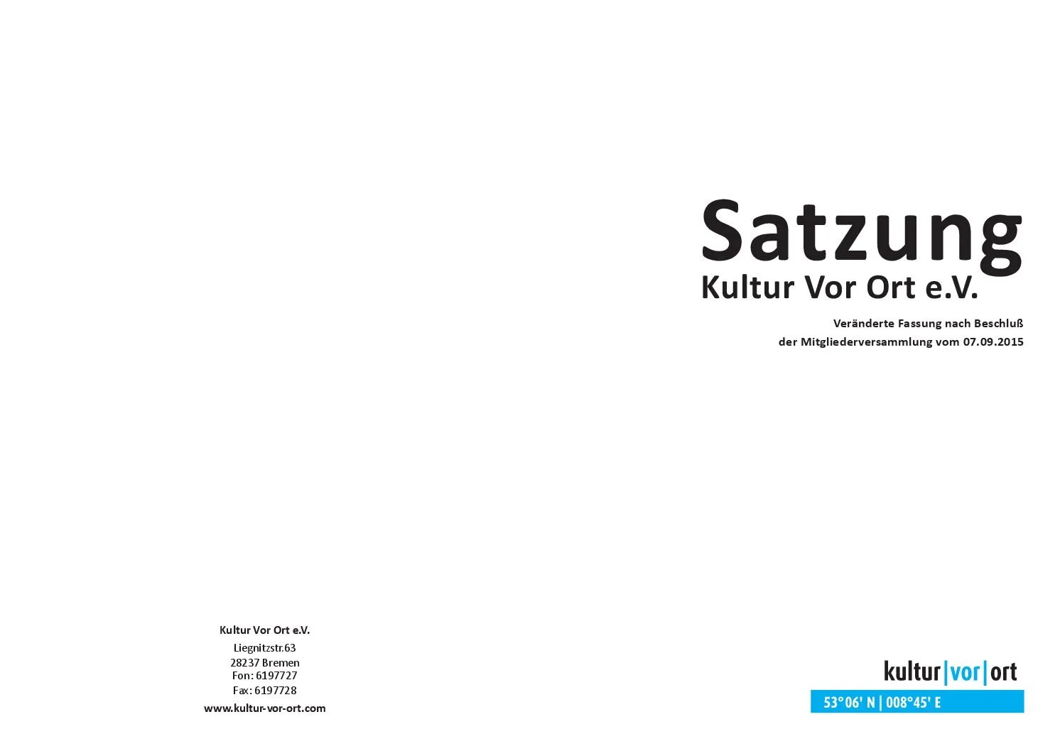 thumbnail of Kultur Vor Ort Satzung-Verein